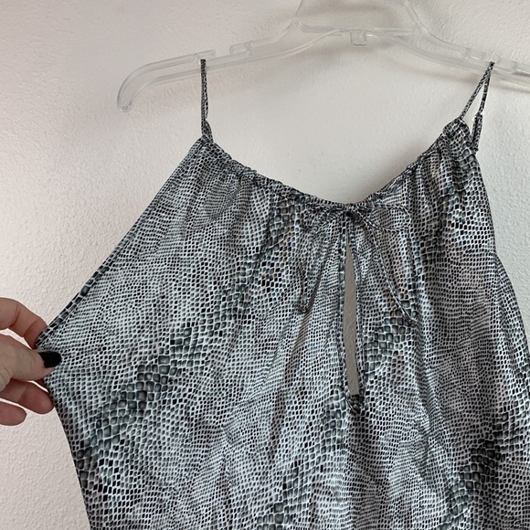 Snake print slip dress backless chemise adjustable straps Vintage Delicates EUC - Picture 4 of 7